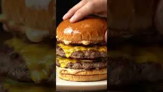 The Ultimate Double Cheeseburger Stack | Satisfying Food Porn ASMR