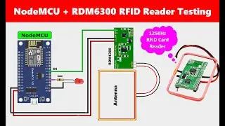 ESP8266 RDM6300 RFID Reader Testing | 125KHz EM4100 Card UID with LED & Buzzer | EM4100 RFID Card