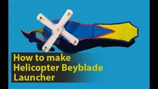 How to make helicopter Beyblade launcher  | Awesome helicopter string launcher