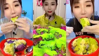 REQUEST|| ASMR RANDOM EATERS ICE CHUNKS EATING WITH MATCHA AND MILK POWDER 