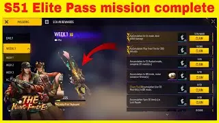 free fire s51 elite pass mission completed। how to complete August mach elite pass mission complete