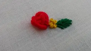 Marigold, Orange Rose 🏵️ #embroidery #stitch #marigold #rose #viralvideo #viral #video #art #craft 