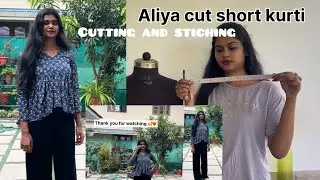 Aliya cut short kurti/ short top \ cutting and stiching video/ Malayalam/ kurti  #stitching #kerala 