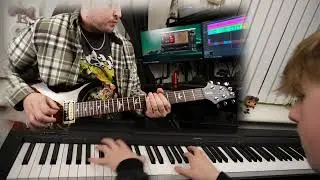 Queen - Bohemian Rhapsody - Guitar & Piano cover. (Father and Son jam)