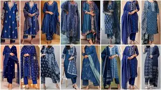 Simple and Stylish Blue Colour Palazzo Suit Design Ideas for Girls 2025