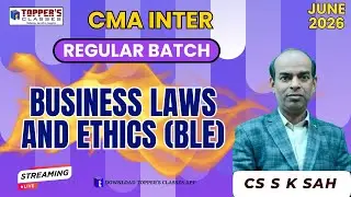 CMA INTER GROUP-1 PAPER 5: BUSINESS LAWS AND ETHICS (BLE) I JUNE 26 i 24-12-25