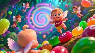 The Jellybean Jungle Jumpers 🍬🌴✨ Fun Colorful Jungle Song for Kids | Viral Nursery Rhyme Adventure