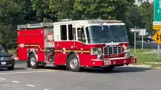 **Q2B + FDNY PA300!** Elmont FD Engine 701 & 703 Respond to a car fire on the southern state parkway