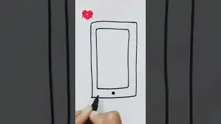 Draw Mobile📱Mobile drawing Easy #shorts  #mobiledrawing #youtubefeed #beginnersdrawing #crazy