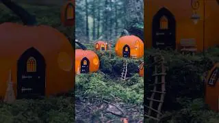 This Halloween, I built another Pumpkin Fairy House Village 🎃🏡