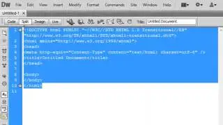 How to Create new HTML page in Dreamweaver CS6