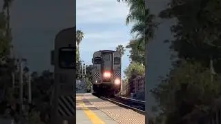 Cool hornshow from Pacific Surfliner 6951 leads 581 through Carlsbad Village