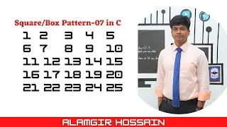 Code for Love-41, Number Pattern printing-7 in C programming