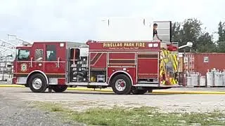 Pinellas Park fire dept engine 36 getting hoses