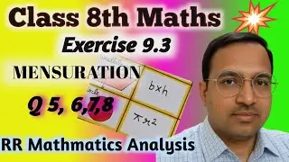 Class 8th maths l Exercise 9.3 l Chapter 9 l Mensuration