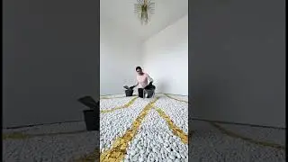 The Most Expensive Bedroom Floor Ever? 💸  #renovation #interiordesign   #gold