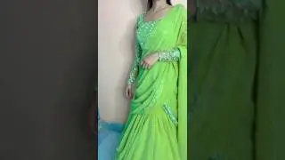 pista color ruffle saree #delhigirl_karishma06 #rufflesareedesign #readytowear #rufflesaree #viral