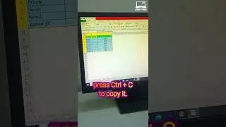 Transpose a table using shortcut keys #computertutorial #msexceltutorial  #excel #tutorialvideo