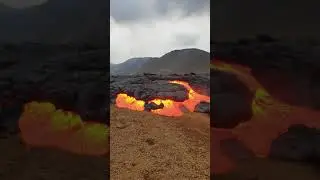 Incredible lava flow! Volcano in Iceland erruption