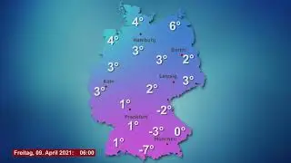 Temperaturverlauf Deutschland (10 Tage) - Der Sp&auml;twinter bricht &uuml;ber uns hinein