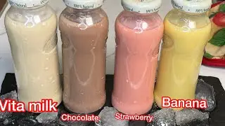 How To Make Vita Milk | Soya Milk From Scratch | Strawberry Banana And Chocolate Flavour!!!