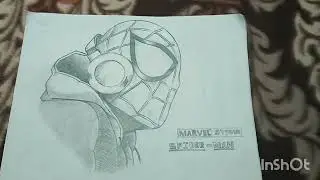 Spiderman face drawing by me 