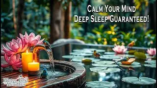 Fall Asleep in Minutes 😴 Deep Sleep Instrument Music with Water & Birds Sounds Relaxing Your Mind