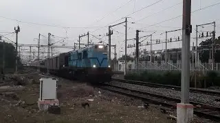 TNP ALCO DIESEL LOCO SHUNTING MAS- SBC MAIL AT BBQ BASIN BRIDGE JN MORNING INDIAN RAILWAYS