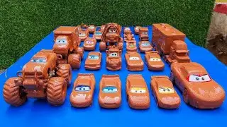 Clean up muddy minicars & disney car convoys! Play in the garden