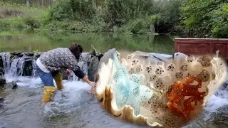 😱😱  The Super Invisibility of Clams: Female Hunters Capture Clams Exposed to Pearl Packages