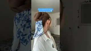 Easy Silk Scarf Bun Hairstyle 🤍 (Tutorial Coming Soon)