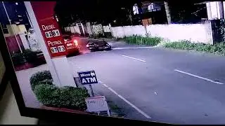 superman  on road. petrol pump cctv visulas. leaked