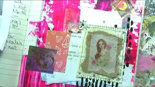 Desk Scraps Art Journaling | Timed Art Journal Page Process