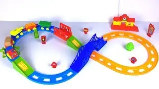 KID CONNECTION PRESCHOOL TRAIN PLAY SET WITH ENGINE TUNNEL BRIDGE CRANE WAGON & STATION - UNBOXING