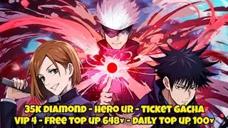 Jujutsu Kaisen Idle Private Server - VIP4 - Free Top up 648&yen; - Daily Top up 100&yen; - 35K Diamond