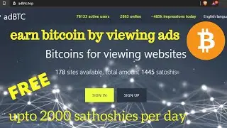 AdBTC.Top Free BTC Earning By Viewing Ads | Payment Proof | Free Bitcoin | ads view earn money