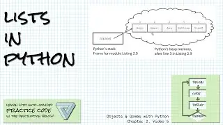 Lists in Python; Practice link below! Objects & Games with Python Chapter 2 Video 5