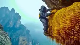 Harvesting Wild Forest Honey from Deadly Heights | Wild Honey