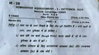 10thclass 2024 SA1 Hindi &Hindi PartB questionpapers#exampapers#sa1papers#partb#@SReducationalworld 