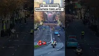 Timelapse of a 90,000 runner marathon! 😮🏃  -  🎥 paulellison.views