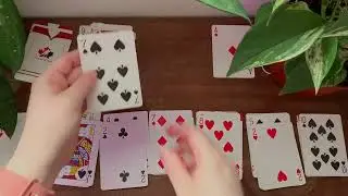 ASMR Solitaire Game Team Canada Playing Card Deck, Paper Sounds Sorting Shuffling Hand Movements