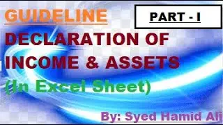 Declaration of Income & Assets Part 1