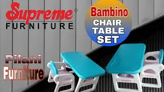 Supreme Furniture Plastic | Bambino Chair & Table Set | सुप्रीम प्लास्टिक स्टैकेबल कुर्सियाँ Pilani 