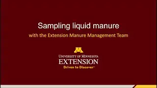 Sampling a liquid manure storage pit for nutrient analyses