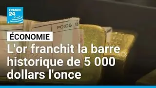 L'or franchit la barre des 5 000 dollars l'once, une première historique • FRANCE 24