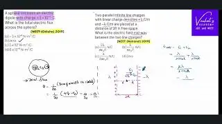 Electric Charges and Fields NEET 2019 Question Gauss law application problem