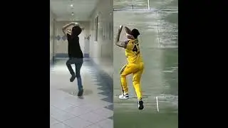 Wahab Riyaz Bowling Action copy 🔥🔥 || #shorts #cricket #viral
