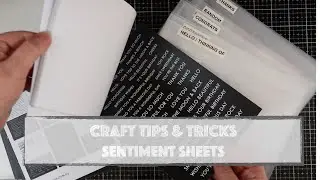 Craft Tips & Tricks || All Things Sentiment Sheets