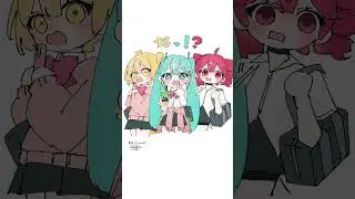 お口にチャック！ #初音ミク #重音テト  #亞北ネル #足立レイ #驫麤 #とりぷるばか #イラスト  #shorts