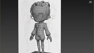 Autodesk 3ds Max Chibi / anime character Body modeling: finishing model